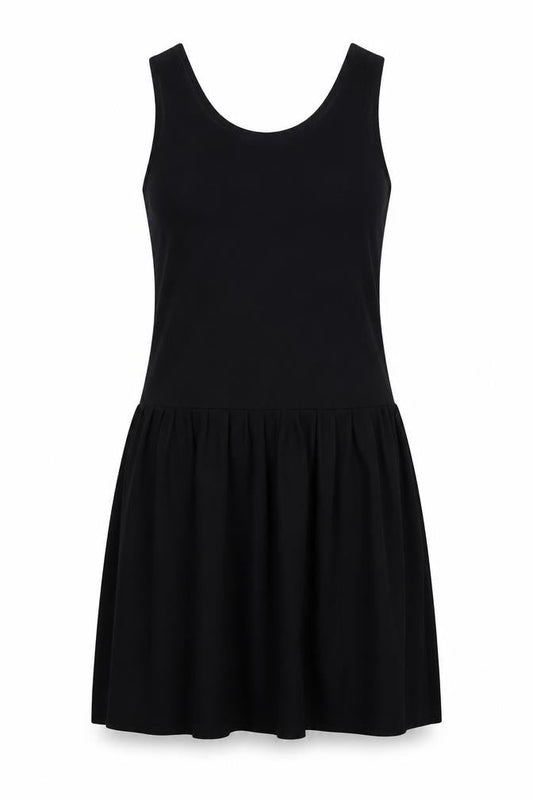Womens Black  Polyester Tank Dress  Size 12  Round Neck