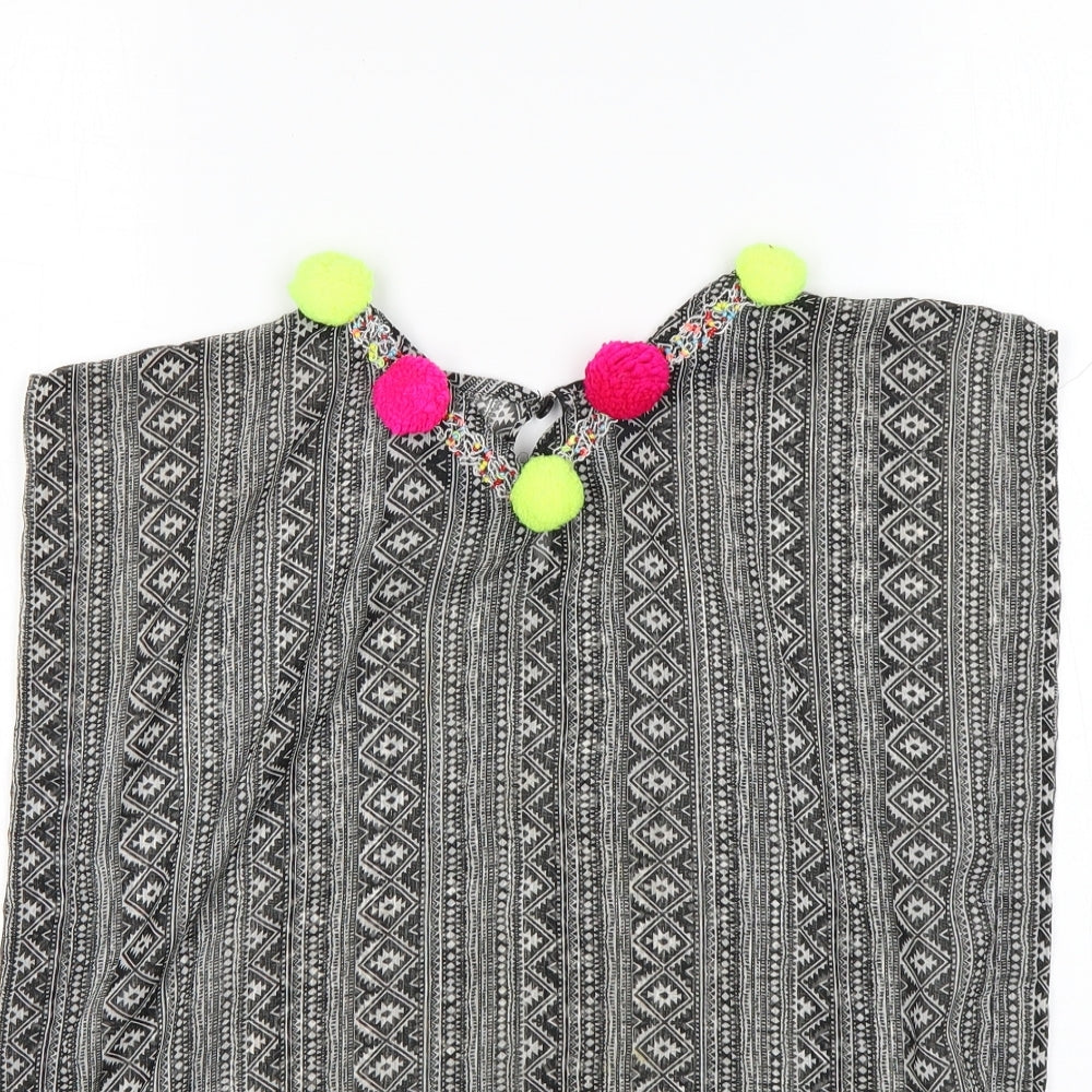 Matalan Girls Multicoloured Fair Isle Polyester Basic Blouse Size 6-7 Years Round Neck