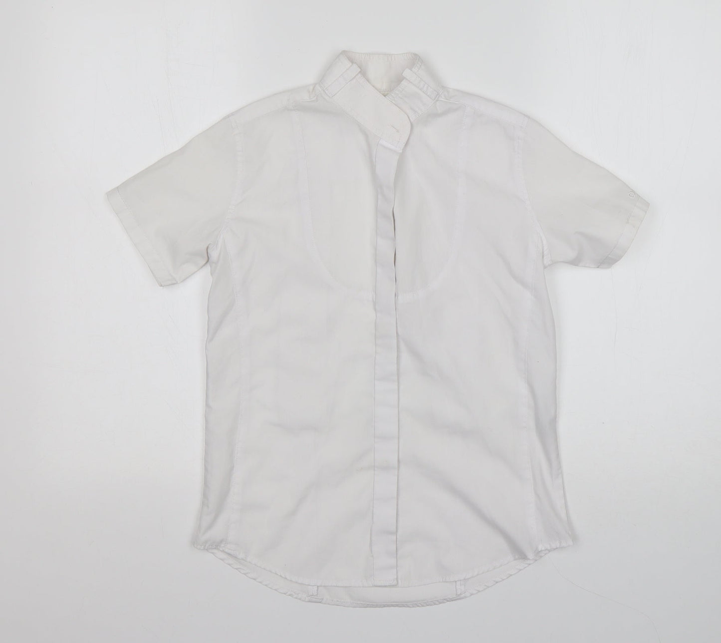 Dublin Womens White  Polyester Basic Button-Up Size 10 Collared