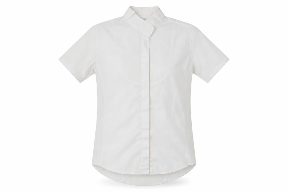 Dublin Womens White  Polyester Basic Button-Up Size 10 Collared