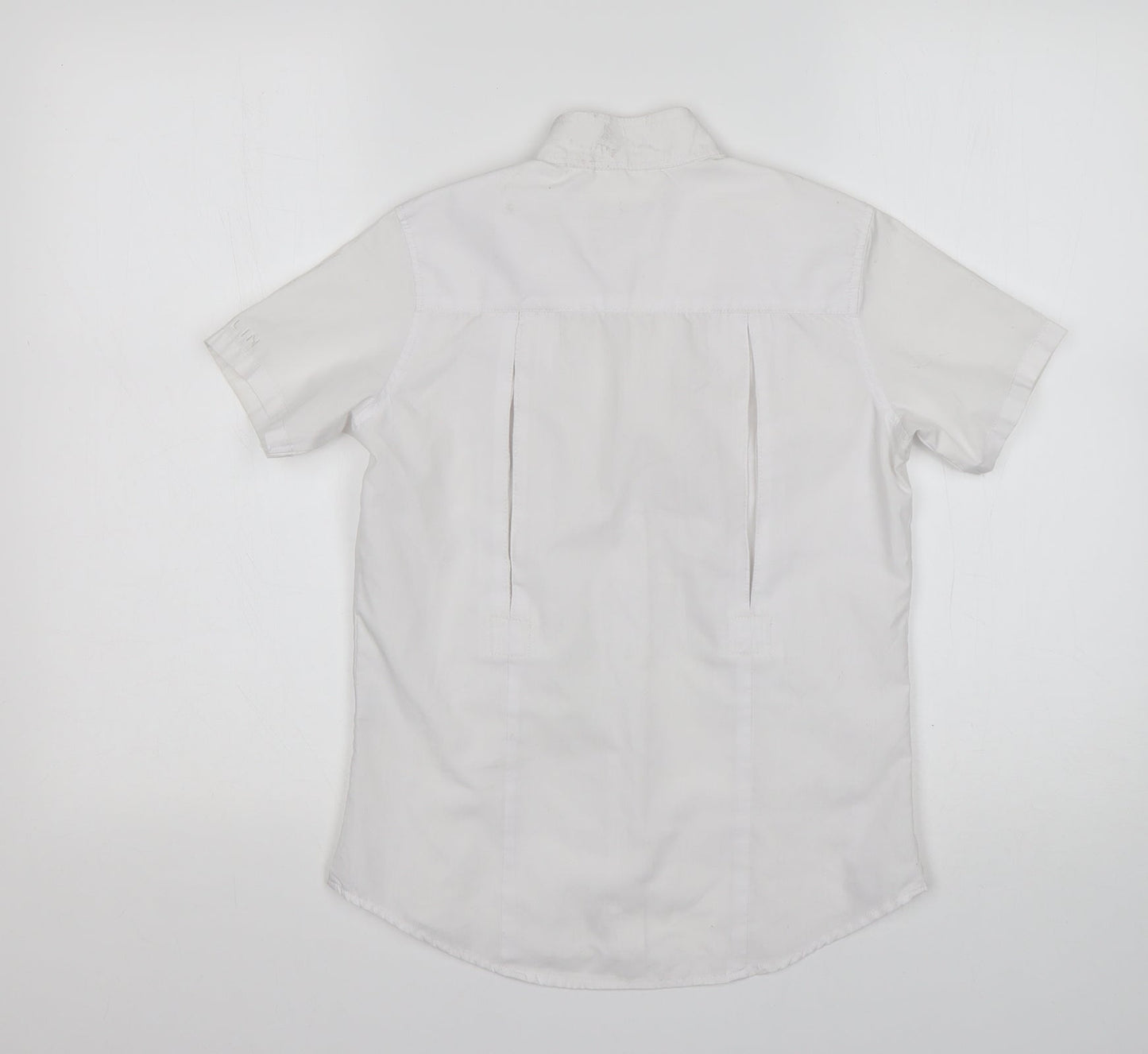 Dublin Womens White  Polyester Basic Button-Up Size 10 Collared