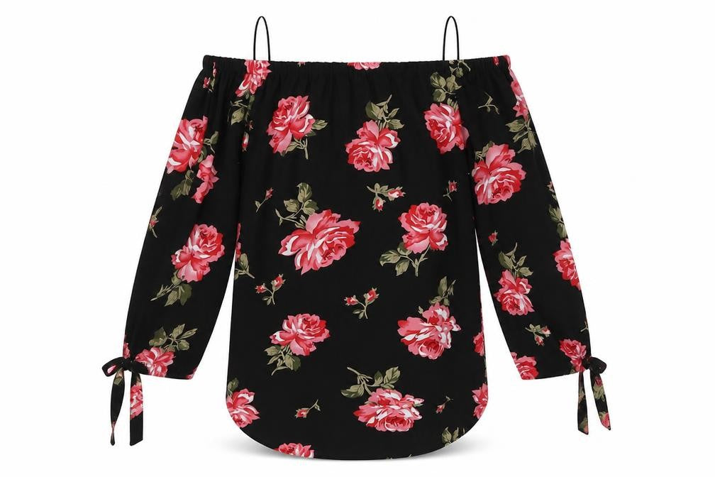 Cameo Rose Womens Multicoloured Floral Polyester Basic Blouse Size 10 Boat Neck