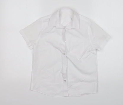 F&F Boys White  Polyester Basic Button-Up Size 9-10 Years Collared