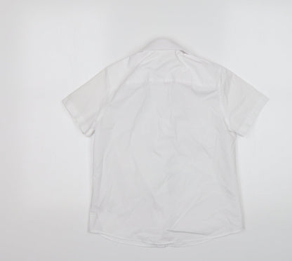 F&F Boys White  Polyester Basic Button-Up Size 9-10 Years Collared