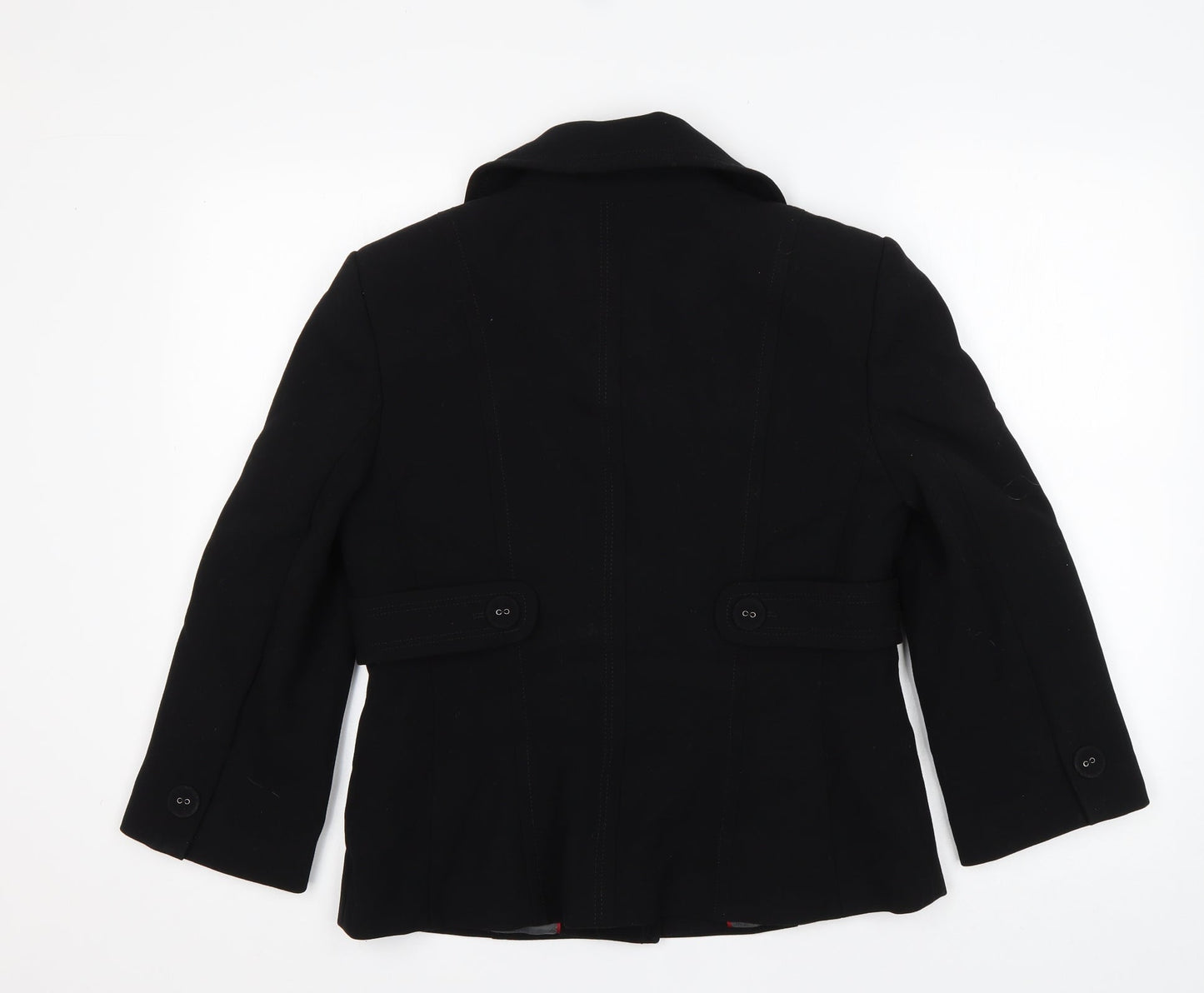 NEXT Womens Black  Polyester Jacket Blazer Size 12