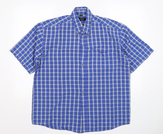 Living Mens Multicoloured Check Cotton  Button-Up Size M Collared