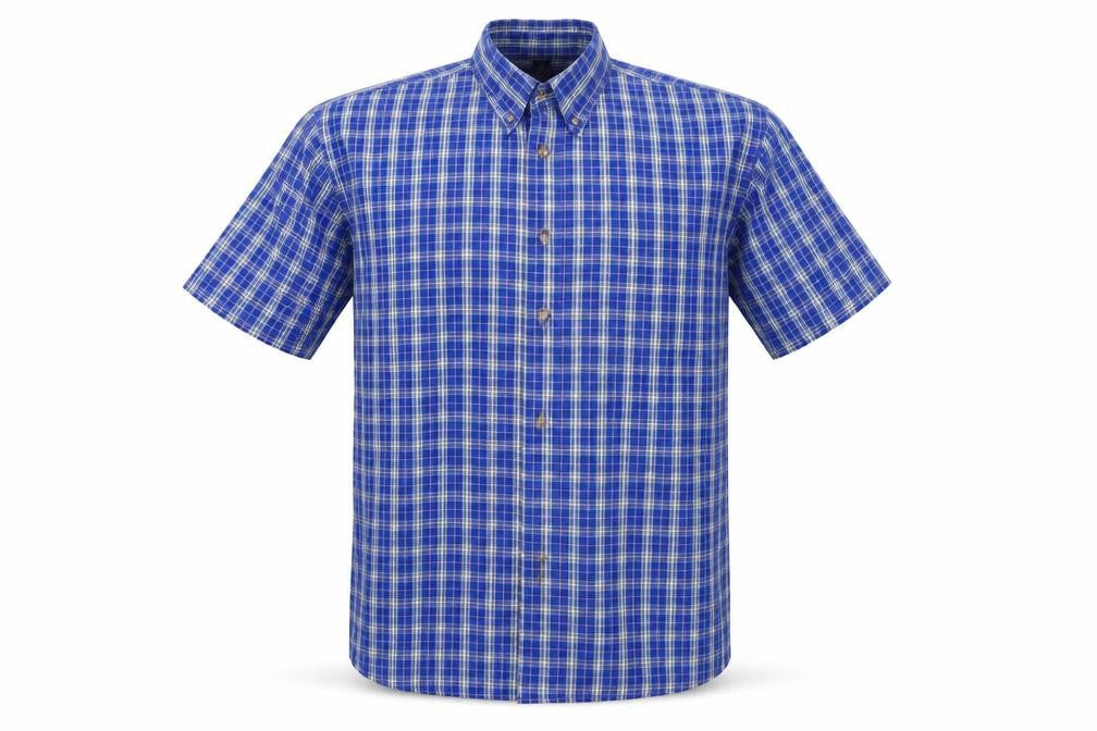Living Mens Multicoloured Check Cotton  Button-Up Size M Collared