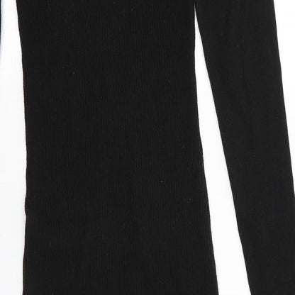 Preloved Y.A.S Womens Black Round Neck  Polyester Pullover Jumper Size M - Label