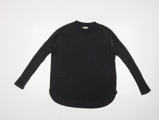 H&M Womens Grey Crew Neck  Polyester Pullover Jumper Size S