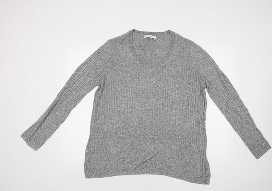 NEXT Womens Grey Crew Neck  Viscose Pullover Jumper Size XL