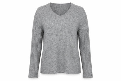 Next Womens Grey Crew Neck  Viscose Pullover Jumper Size XL