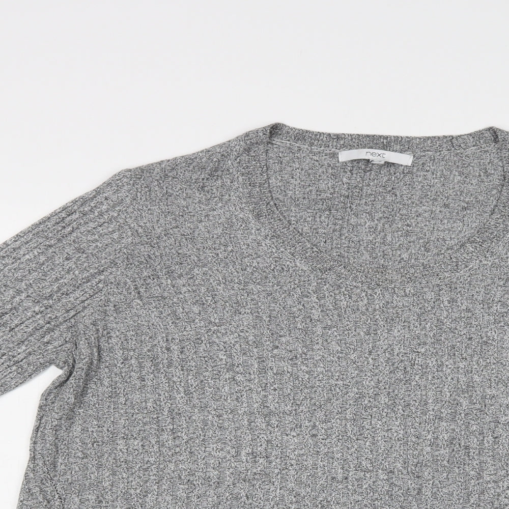NEXT Womens Grey Crew Neck  Viscose Pullover Jumper Size XL