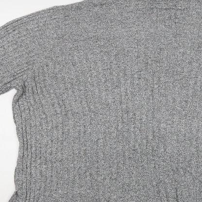Next Womens Grey Crew Neck  Viscose Pullover Jumper Size XL