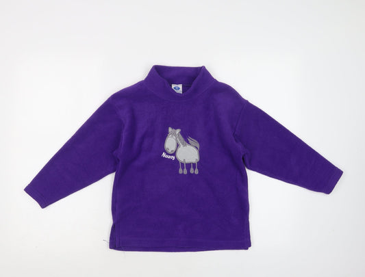 Griffin Girls Purple  Polyester Pullover Sweatshirt Size 7-8 Years