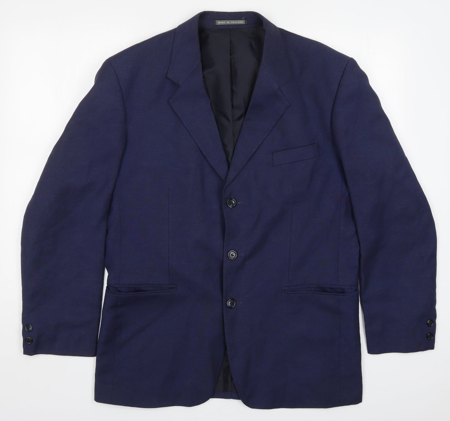 Pullman Mens Blue  Viscose Jacket Suit Jacket Size 40