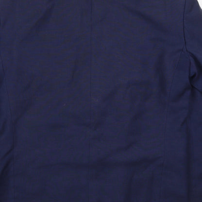 Pullman Mens Blue  Viscose Jacket Suit Jacket Size 40