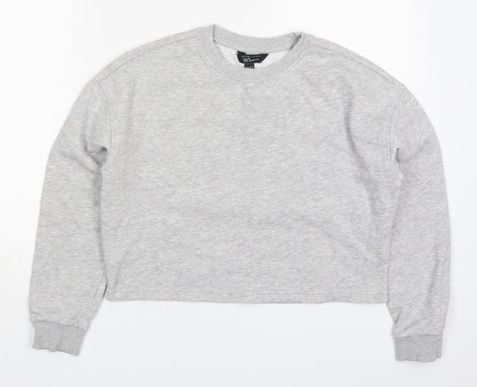New Look Girls Grey  Cotton Pullover Sweatshirt Size 12-13 Years  Pullover