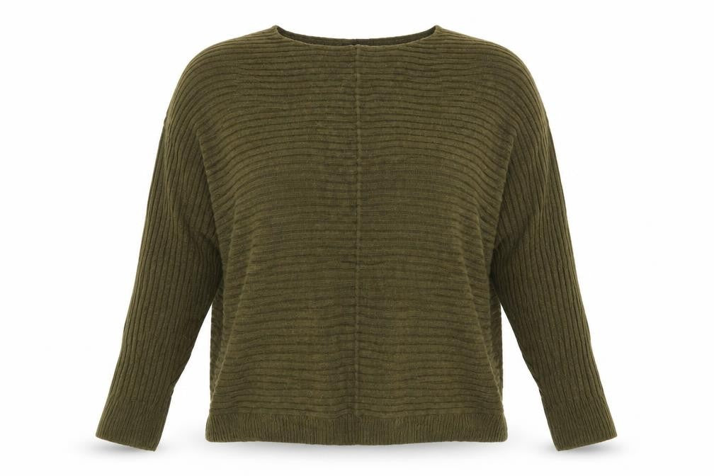 New Look Womens Green Round Neck  Acrylic Pullover Jumper Size S