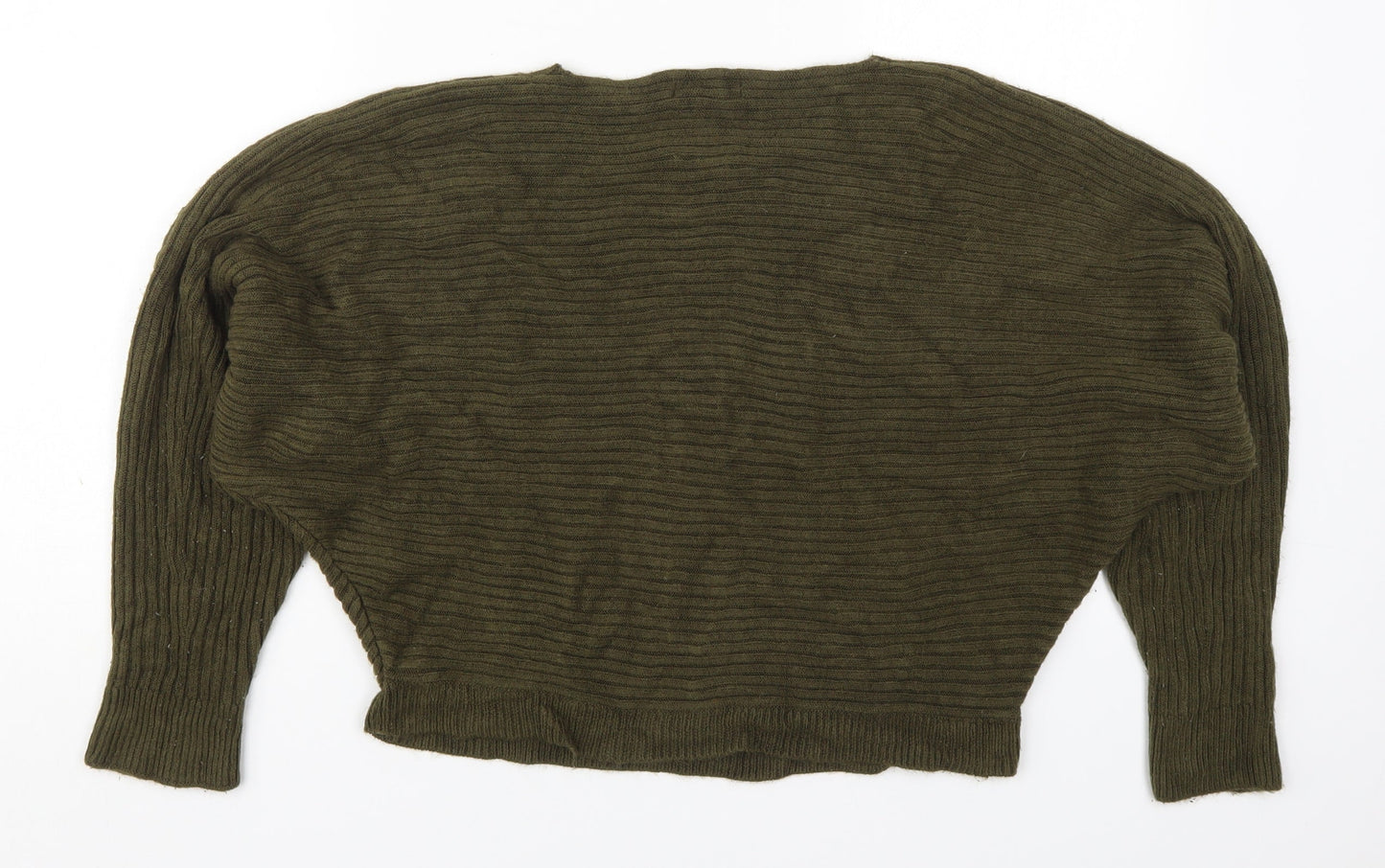 New Look Womens Green Round Neck  Acrylic Pullover Jumper Size S