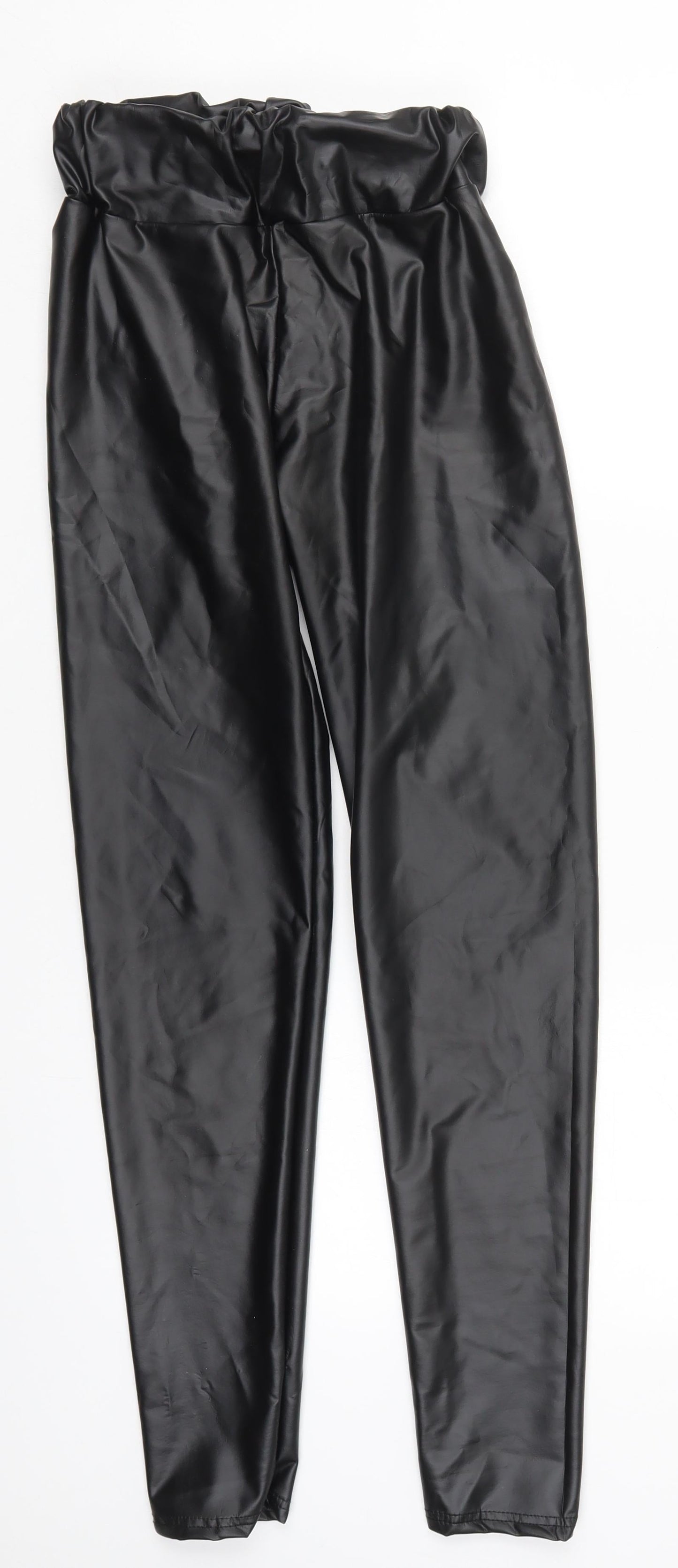 Preworn Womens Black  Polyester Carrot Leggings Size M L29 in
