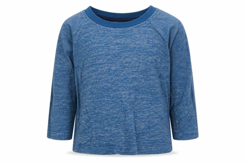 Matalan Boys Blue Striped Cotton Basic T-Shirt Size 9-12 Months Crew Neck Pullover