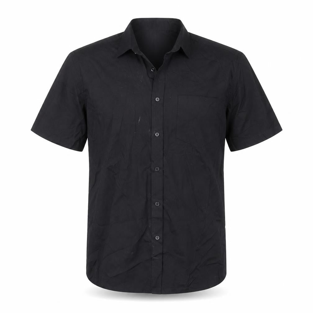 Taylor & Wright Mens Black  Polyester  Button-Up Size 16.5 Collared Button