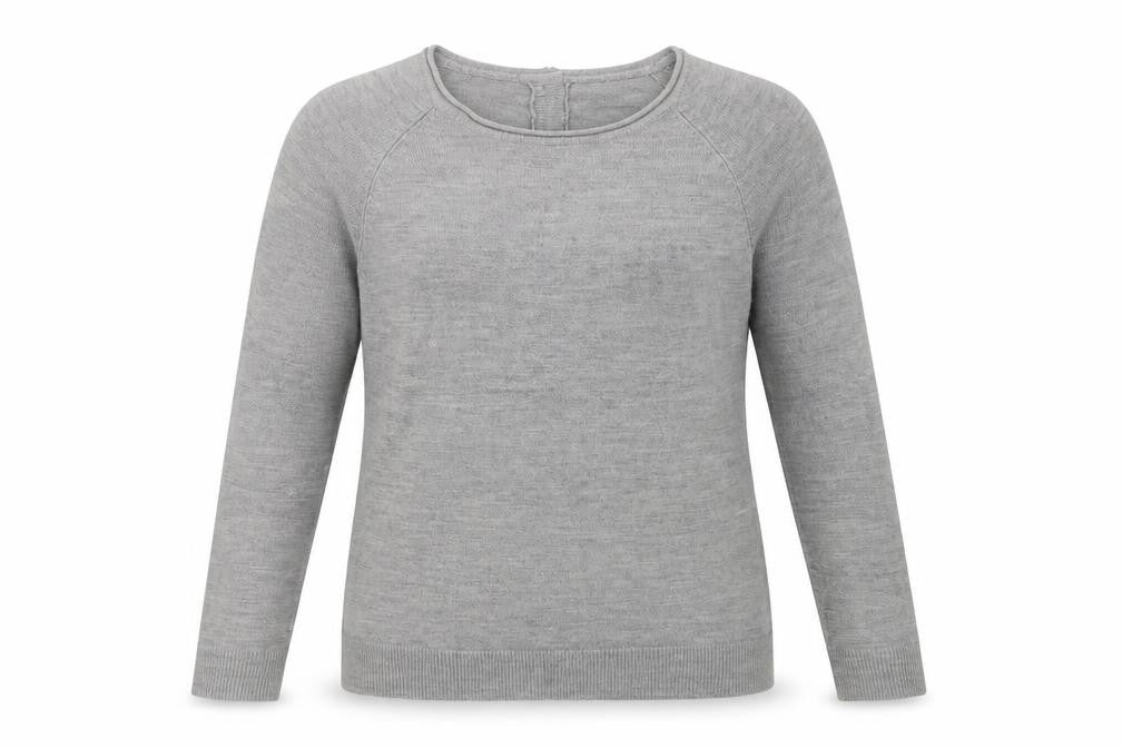 Primark Womens Grey Round Neck  Acrylic Pullover Jumper Size 12