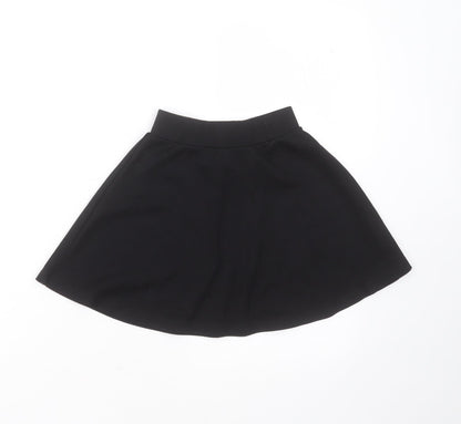 Next Girls Black  Polyester Skater Skirt Size 6 Years  Regular  - school