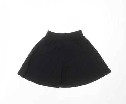 Next Girls Black  Polyester Skater Skirt Size 6 Years  Regular  - school