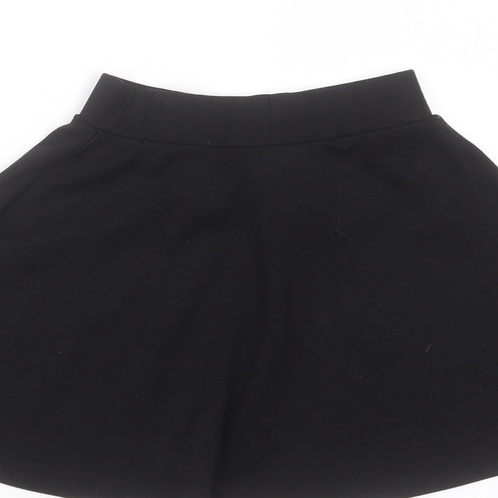 NEXT Girls Black  Polyester Skater Skirt Size 6 Years  Regular  - school