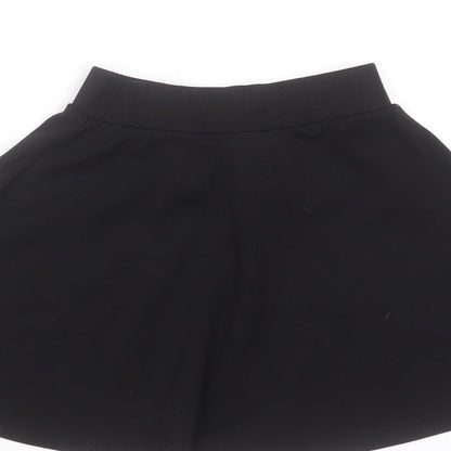 Next Girls Black  Polyester Skater Skirt Size 6 Years  Regular  - school