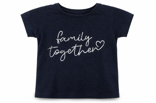 Primark Girls Blue  Cotton Basic T-Shirt Size 18-24 Months Crew Neck Pullover - family together