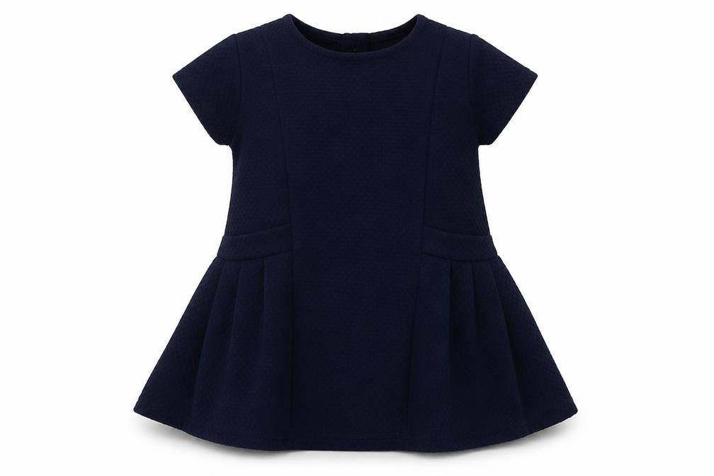 NEXT Girls Blue  Polyester A-Line  Size 9-12 Months  Crew Neck Button