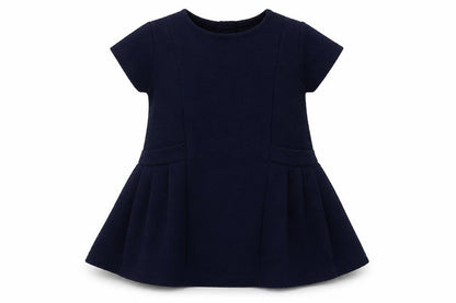 Next Girls Blue  Polyester A-Line  Size 9-12 Months  Crew Neck Button