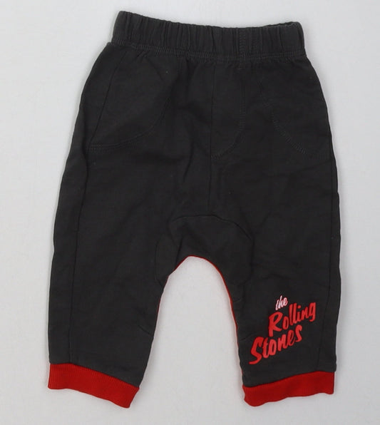 George Boys Grey  Cotton Capri Trousers Size 3-6 Months   - The Rolling Stones