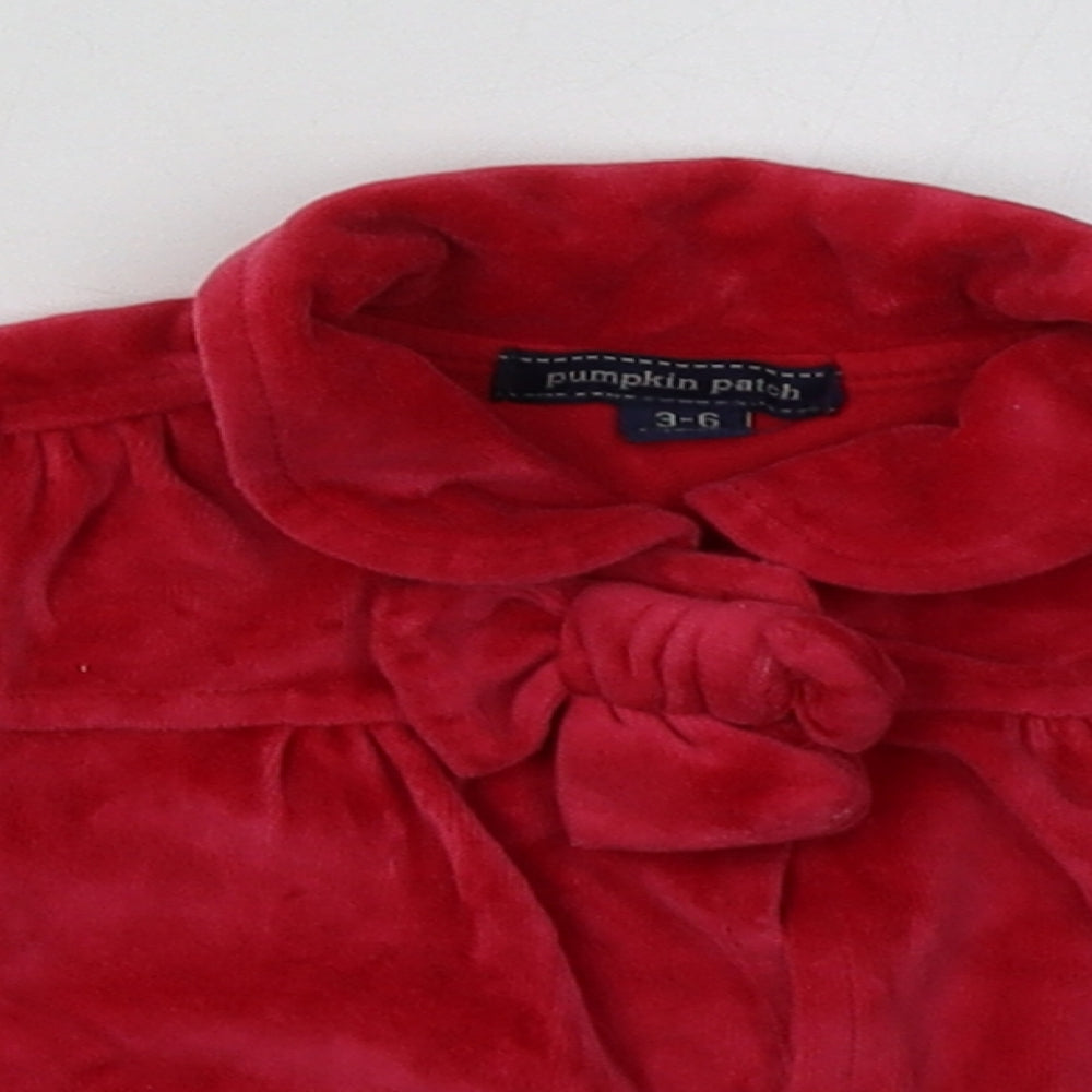 Pumpkin Patch Girls Red   Basic Jacket Jacket Size 3-6 Months   Buckle