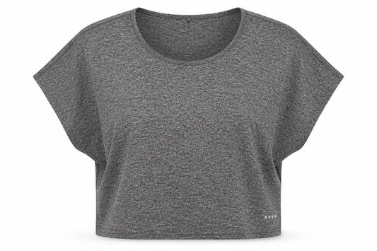 Matalan Womens Grey  Polyester Cropped T-Shirt Size XL Scoop Neck Pullover
