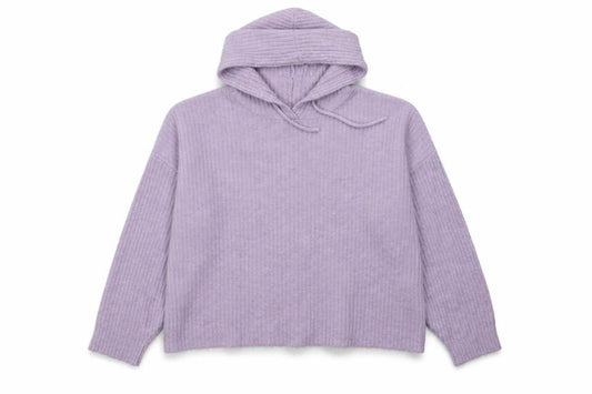 New Look Womens Purple  Acrylic Pullover Hoodie Size L  Pullover