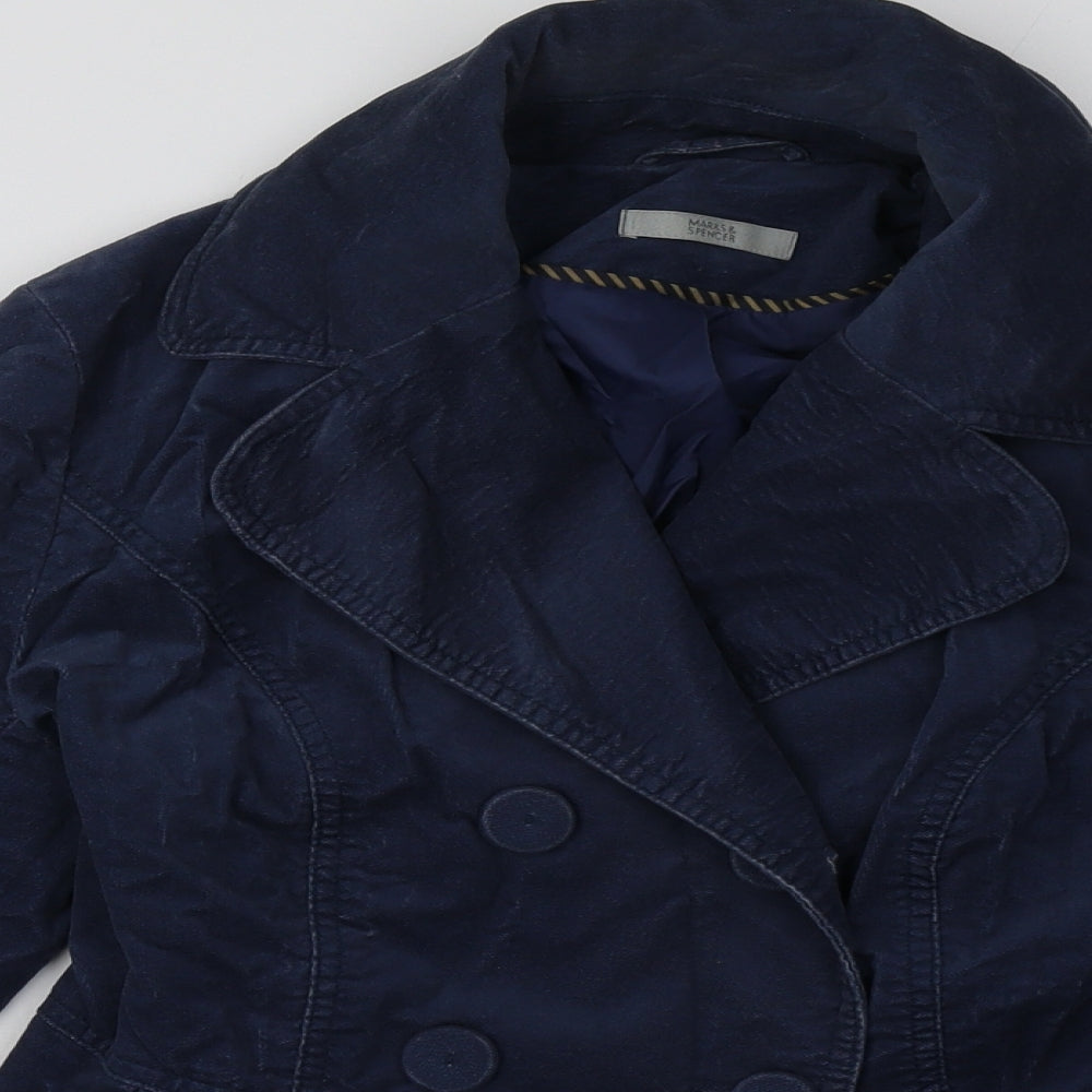 Marks and Spencer Womens Blue   Jacket  Size 12  Button