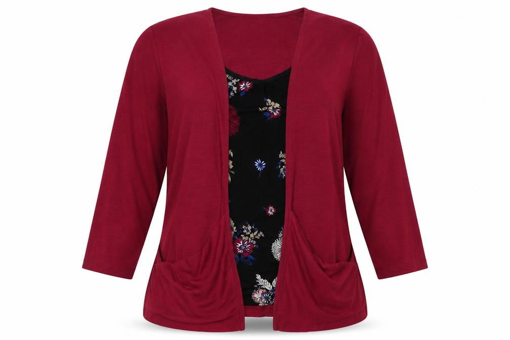 Debenhams Womens Purple Floral Polyester Pullover Sweatshirt Size 14  Pullover