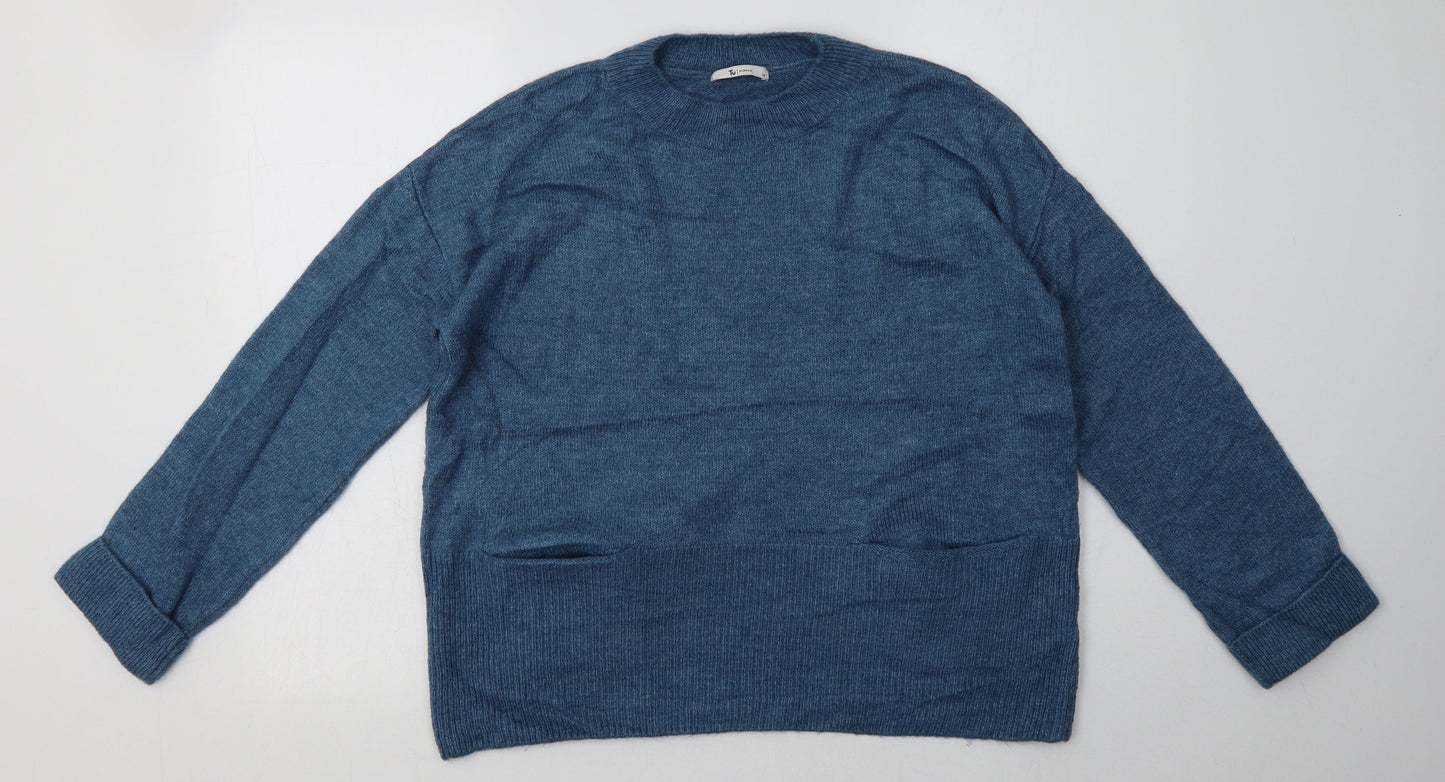 Sainsburys Womens Blue  Acrylic Pullover Sweatshirt Size 14  Pullover