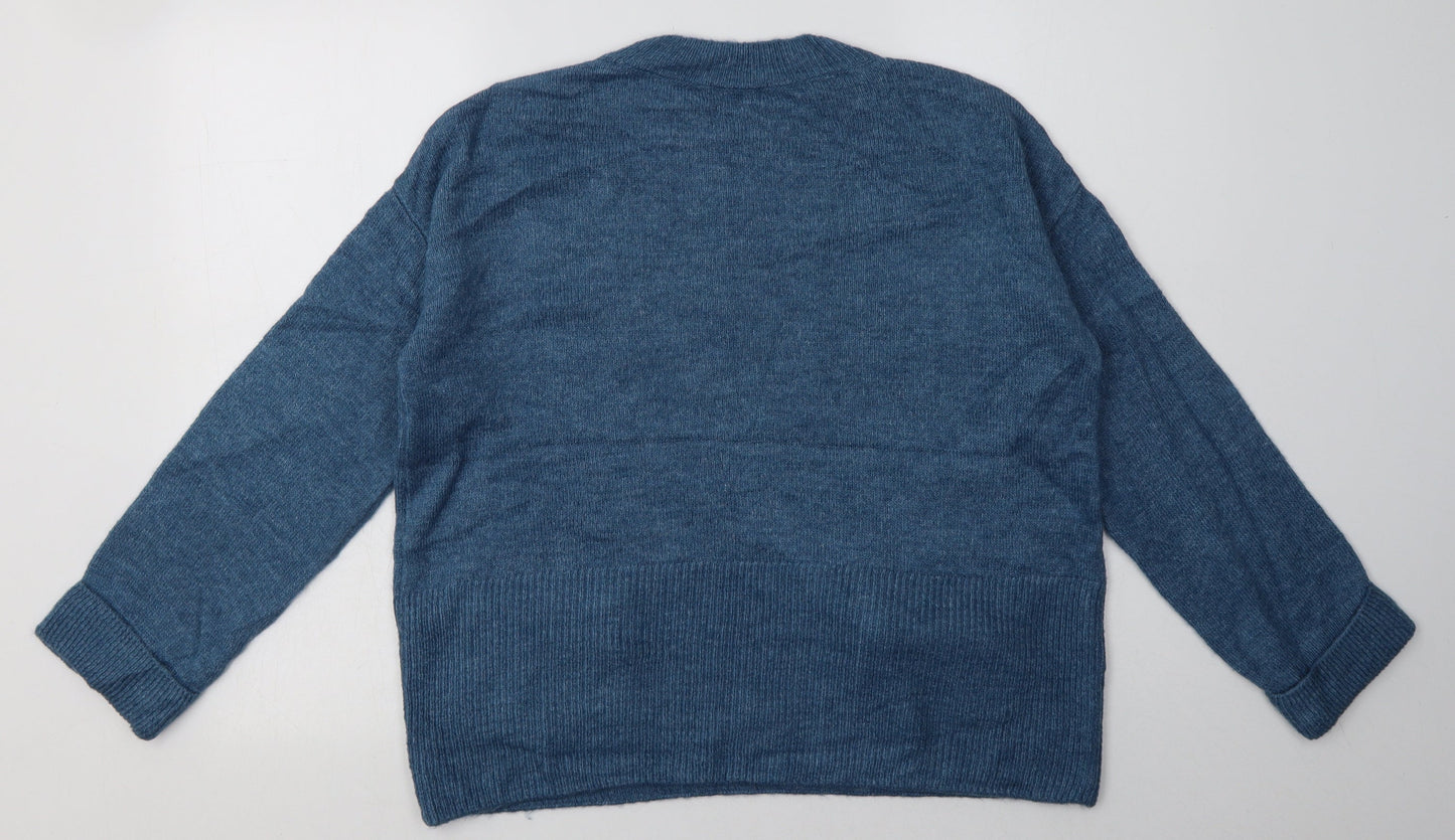 Sainsburys Womens Blue  Acrylic Pullover Sweatshirt Size 14  Pullover