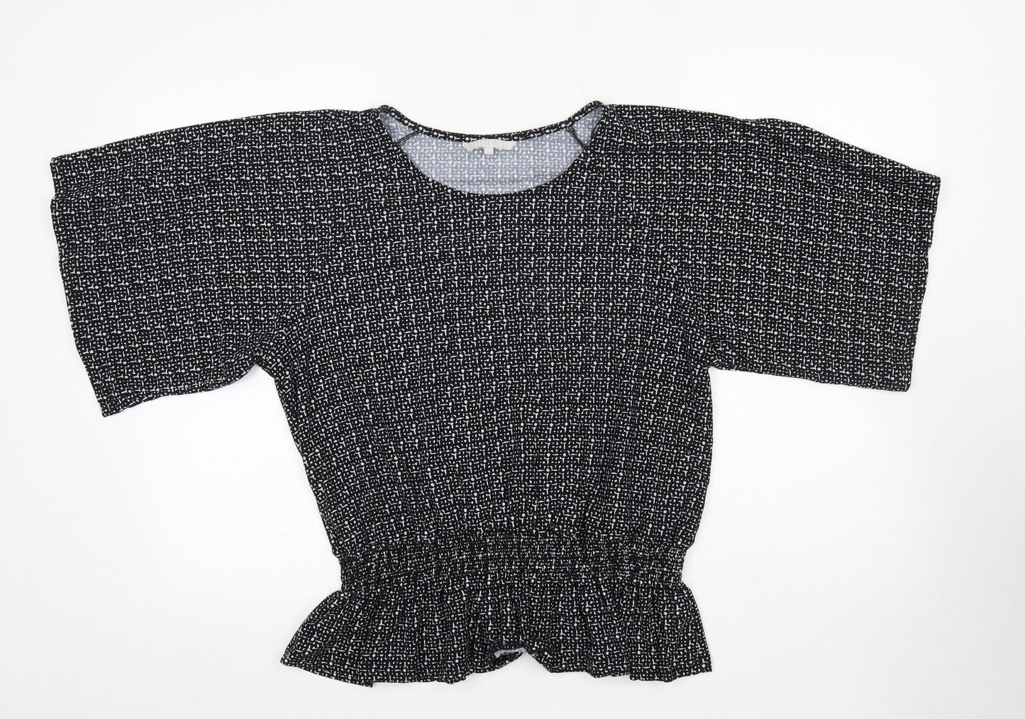 Pebble Bay Womens Black  Polyester Basic Blouse Size 18 Round Neck