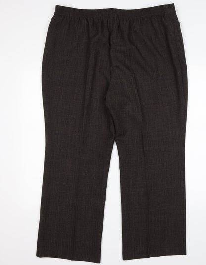 Marks & Spencer Womens Brown  Polyester Trousers  Size 20 L28 in Regular