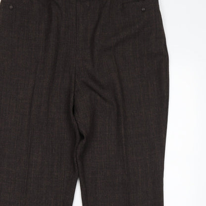 Marks & Spencer Womens Brown  Polyester Trousers  Size 20 L28 in Regular
