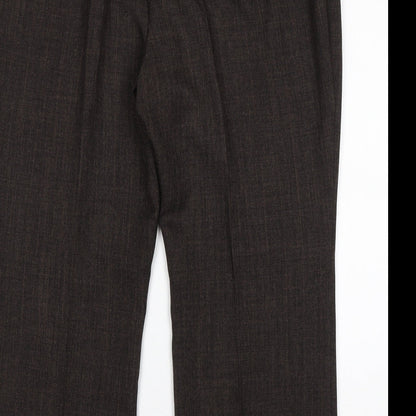 Marks & Spencer Womens Brown  Polyester Trousers  Size 20 L28 in Regular
