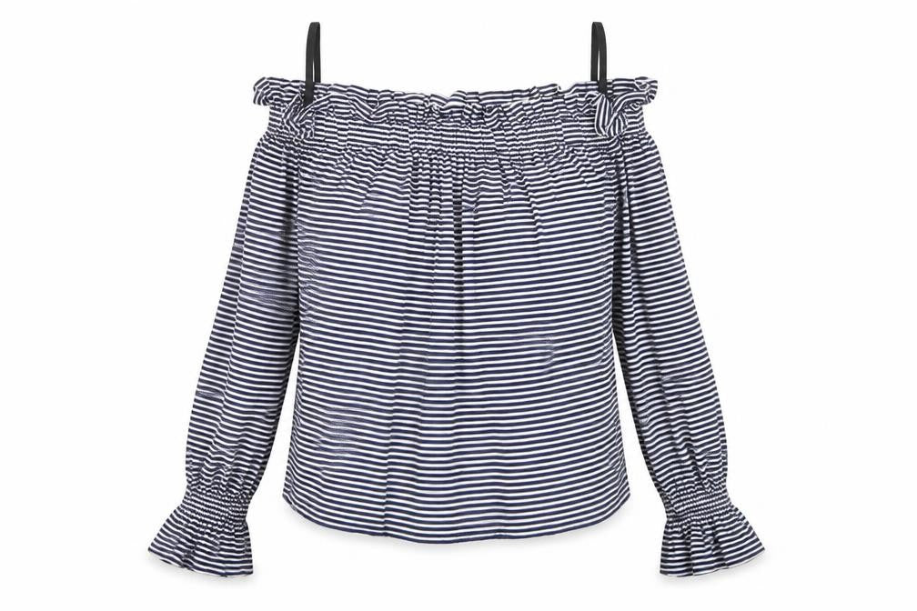 Atmosphere Womens Multicoloured Striped Viscose Basic T-Shirt Size 6 Boat Neck