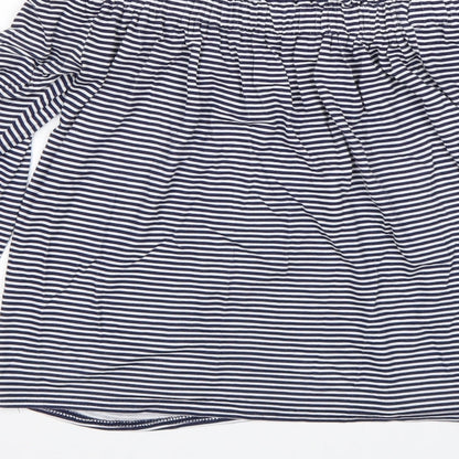 Atmosphere Womens Multicoloured Striped Viscose Basic T-Shirt Size 6 Boat Neck