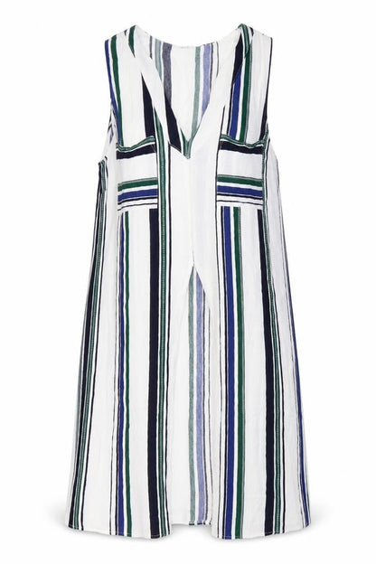 River Island Womens Multicoloured Striped Viscose Basic Blouse Size 10 V-Neck