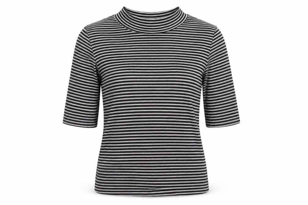 H&M Womens Multicoloured Round Neck Striped Cotton Pullover Jumper Size XS